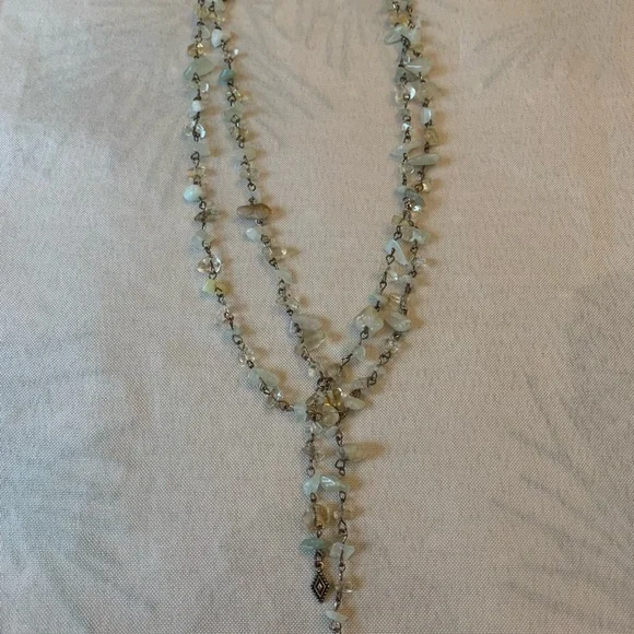 Free People Green Gem Stone layered necklace - Picture 5 of 8